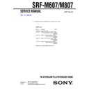 Sony SRF-M607, SRF-M807 Service Manual