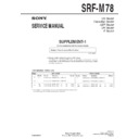 Sony SRF-M78 (serv.man2) Service Manual