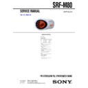 Sony SRF-M80 Service Manual