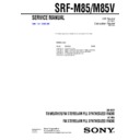Sony SRF-M85, SRF-M85V Service Manual