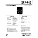 srf-p40 service manual