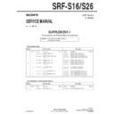 Sony SRF-S16, SRF-S26 (serv.man2) Service Manual