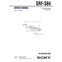 Sony SRF-S84 Service Manual