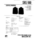 Sony SRS-180 Service Manual