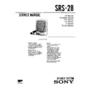 Sony SRS-28 Service Manual