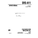 Sony SRS-A11, SRS-A17 Service Manual