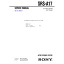 Sony SRS-A17 Service Manual