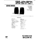 Sony SRS-A21, SRS-PC21 (serv.man2) Service Manual