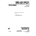 srs-a21, srs-pc21 service manual
