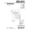 Sony SRS-A212 Service Manual