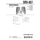 Sony SRS-A57, SRS-PC57 (serv.man2) Service Manual