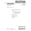 Sony SRS-BTX300 Service Manual