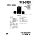 Sony SRS-D300 Service Manual