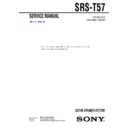 Sony SRS-T57 (serv.man2) Service Manual