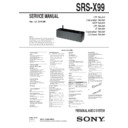 Sony SRS-X99 Service Manual