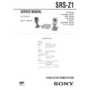 Sony SRS-Z1 Service Manual