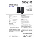 Sony SRS-Z100 Service Manual