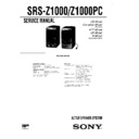 Sony SRS-Z1000, SRS-Z1000PC Service Manual