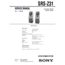Sony SRS-Z31 (serv.man2) Service Manual