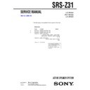 Sony SRS-Z31 Service Manual