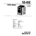 ss-85e service manual