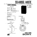 Sony SS-A105E, SS-A107E Service Manual
