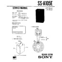 Sony SS-A105E Service Manual