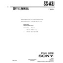 Sony SS-A3J Service Manual
