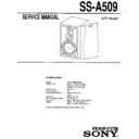 Sony SS-A509 Service Manual