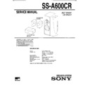 ss-a600cr service manual