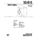 Sony SS-B1S Service Manual