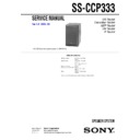 Sony SS-CCP333 Service Manual