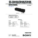 Sony SS-CN105, SS-CR105, SS-FCR100, SS-FCR400, SS-SR105 Service Manual