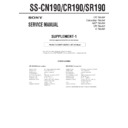 Sony SS-CN190, SS-CR190, SS-SR190 Service Manual
