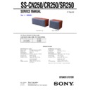 Sony SS-CN250, SS-CR250, SS-SR250 Service Manual