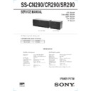 Sony SS-CN290, SS-CR290, SS-SR290 Service Manual
