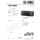 Sony SS-CN62, SS-CR62 Service Manual