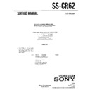 Sony SS-CR62 Service Manual