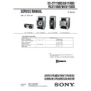 Sony SS-CT1100D, SS-GN1100D, SS-RSX1100D, SS-WGV1100D Service Manual