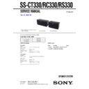 Sony SS-CT330, SS-RC330, SS-RS330 Service Manual