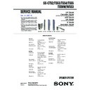 Sony SS-CT52, SS-TS53, SS-TS54, SS-TS55, SS-TS56W, SS-WS53 Service Manual