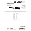 Sony SS-CT80, SS-CT81 Service Manual
