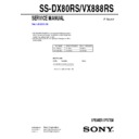 Sony SS-DX80RS, SS-VX888RS Service Manual
