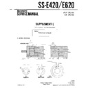 Sony SS-E420, SS-E620 Service Manual