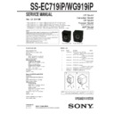 Sony SS-EC719IP, SS-WG919IP Service Manual