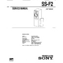 Sony SS-F2 Service Manual