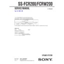 ss-fcr200, ss-fcrw200 service manual
