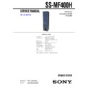 Sony SS-FCR400, SS-MF400H (serv.man2) Service Manual