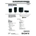 Sony SS-GPX3, SS-GPX5, SS-GPX7, SS-GPX8, SS-RSP8 Service Manual