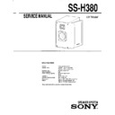 Sony SS-H380 Service Manual